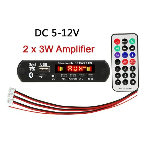 

bluetooth 5.0 mp3 decoder decoding board module 5v 12v car usb player wma wav tf card slot / fm remote & mp4 players