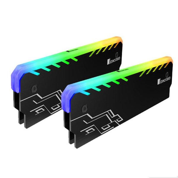 

fans & coolings 2pc nc-1 ram heatsink cooler rgb 256 color pc memory cooling vest heat sink radiator for ddr ddr3 ddr4 desktop