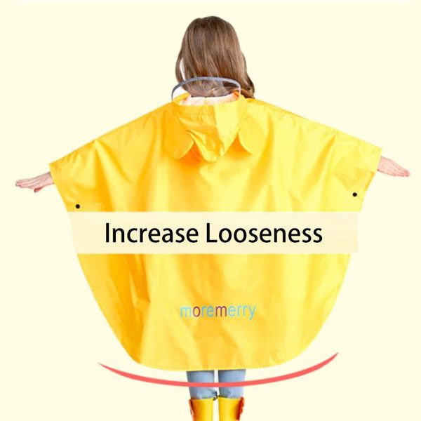 

raincoats waterproof hooded children raincoat cartoon tour rain gear cloak poncho for kids boy girl big transparent brim student rainwear