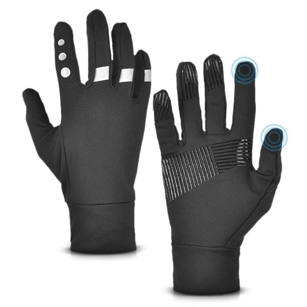 

outdoor winter touchscreen gloves waterproof thermal warm anti slip full finger for bike riding motorcycling skiing cycling, Black