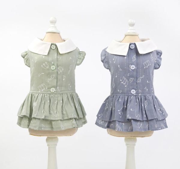 

dog apparel cat dress puppy princess pet cotton skirt girl clothes summer 2 color