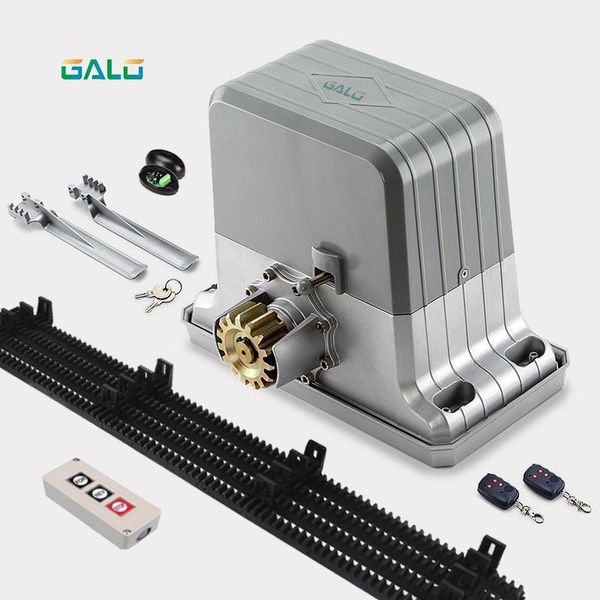 

heavy duty 1800kg auto sliding gate motor slide opener with 4m nylon racks(lamp, pocell, keypad, button optional) fingerprint access control