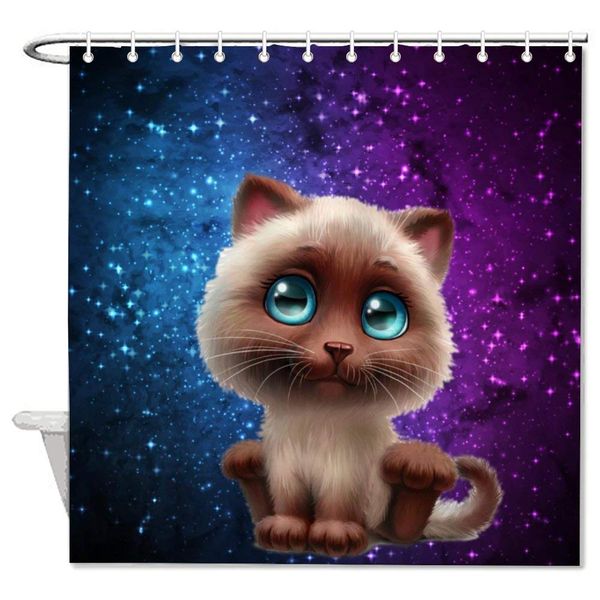 

cat whiskers felidae snout animated cartoon kitten animation paw bath decorative shower curtain bathroom accessories,water proof