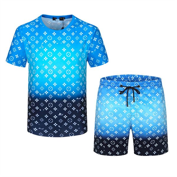 

2021 fashion men's summer tracksuits short-sleeved shirts jogging suits men's running men short suit sportswear, Gray