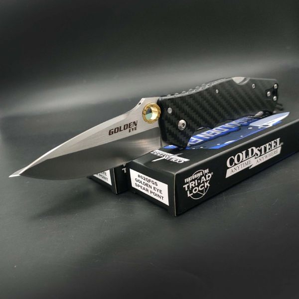 

2021 high end cold steel golden-ee folding knife outdoor self defense survival hunting camping pocket knives rescue utility edc tools