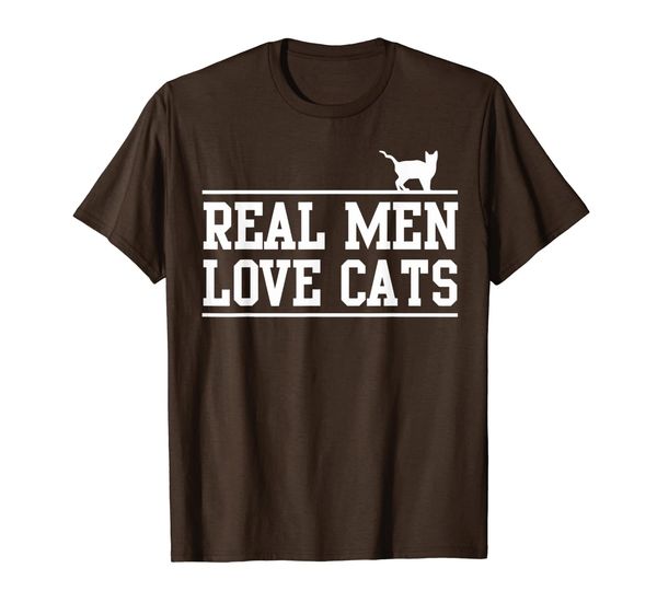 

real men love cat tshirt, White;black