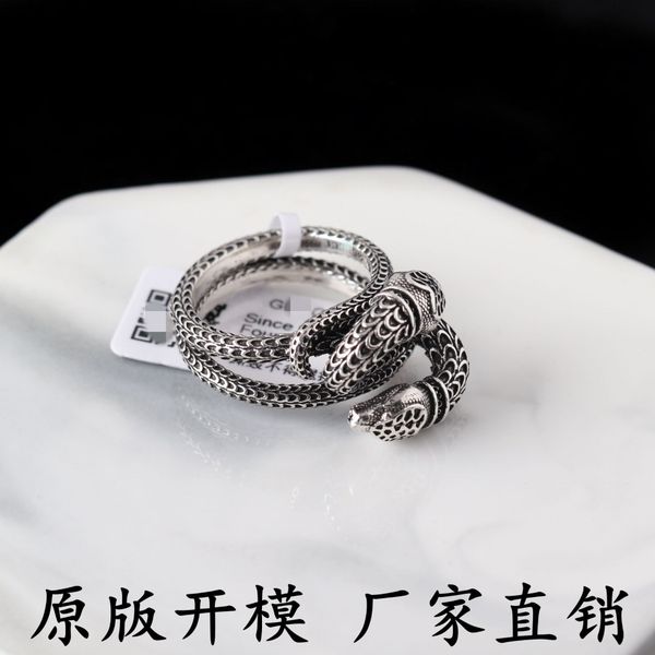 

design jewelry 925 silver headed personality ins hip hop for men and women couple gift pair ring