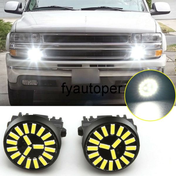 2 pcs Tuning de carro criativo Lâmpadas LED Branco 3157 4014 SMD Driving Daytime Running Light Drl Universal Parte Exterior Peças Carro Produtos