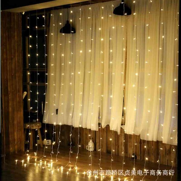 

led curtain 3m waterfall anchor background decoration ice bar lamp 1m 220v