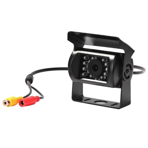 Telecamere posteriori per auto Sensori di parcheggio 18 LED Impermeabile Visione notturna HD Camion Telecamera di retromarcia cablata per veicolo Telecamera di backup universale 8V-24V 12-24V