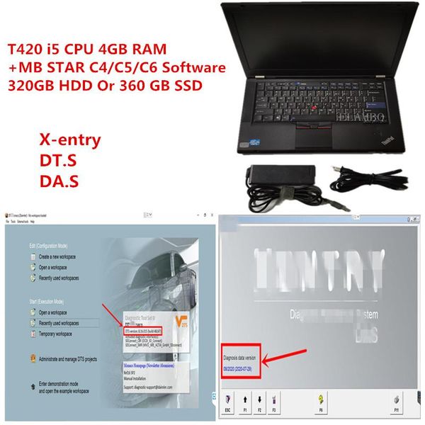 

t420 lap4gb with mb star c4/c5/c6 v2021.09 software ssd /hhd work for diagnostic tools