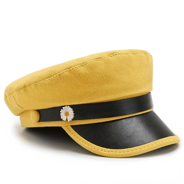 

new navy hat england jock millinery korean edition tide flat daisy hat european and american fashion duck caps beret, Blue;gray