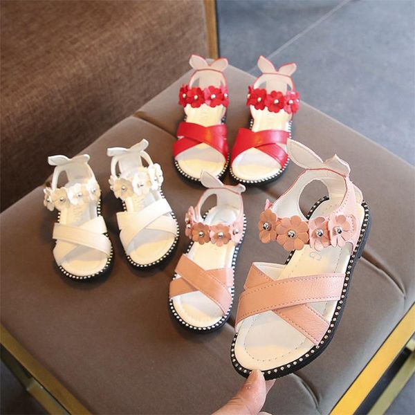 

summer baby fashion girls casual child single leather pricness sandals shoes drop 823, Black;red