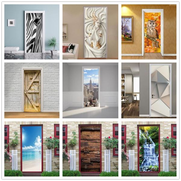 

other decorative stickers different doors sticker peel and stick wallpaper adhesive waterproof room decoration landscape decals poster