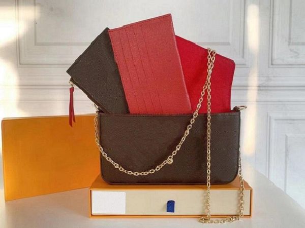 

luxurys designers bags handbag purses woman fashion clutch purse print old flower empreinte multi pochette felicie chain bag with box dustba