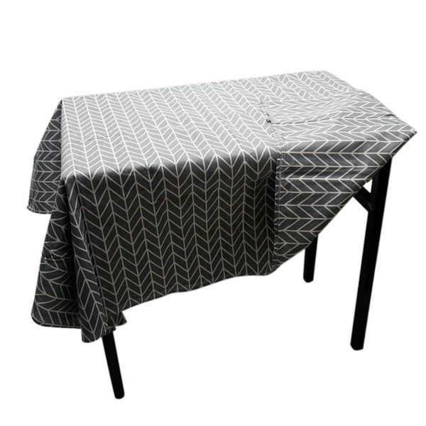 

table cloth decor simple cotton linen tabletablecloth dinning cover gray