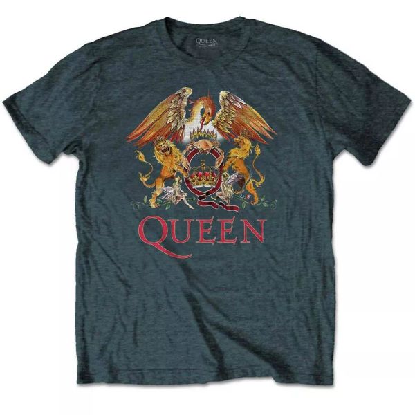 

grey crest queen freddie mercury brian may official t-shirt men unisex, White;black