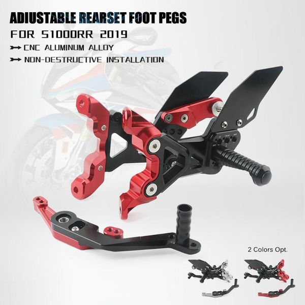 

pedals aluminum alloy cnc motorcycle adjustable rearset footpeg footrest rear sets foot pegs rests for s1000rr 2021-2021 k67