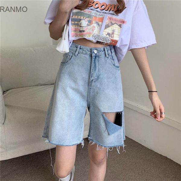 

women's jeans korean high waist wide leg for women in summer 2021, Blue