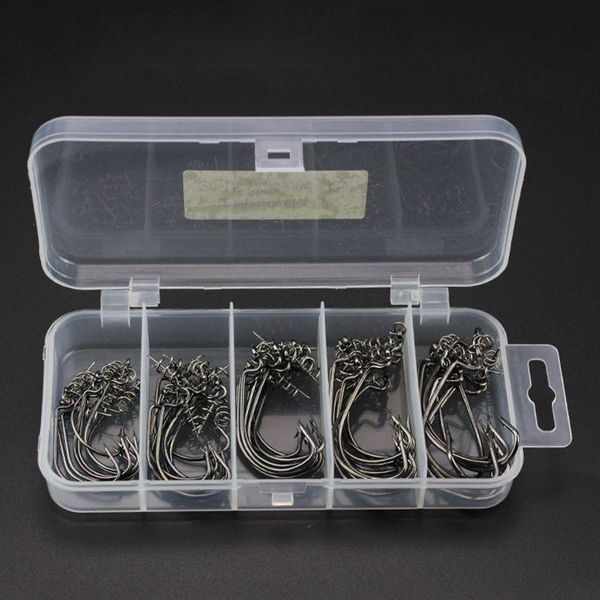 

fishing hooks combined crank hook set 51pcs/set spring pin locked group accessories
