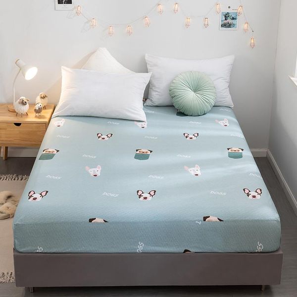 

sheets & sets cotton elastic fitted sheet home bed linen queen full twin size mattress protect cover 120x200cm 150x200cm 180x200cm