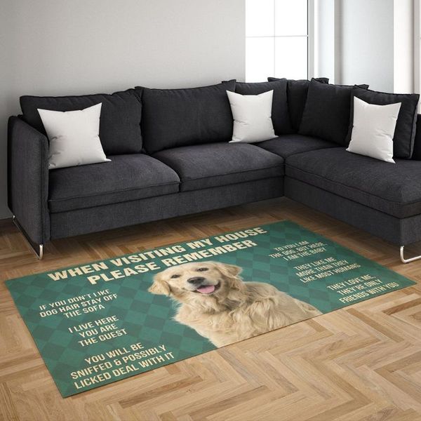 

carpets please remember golden retriever dog carpet floor mat rug non-slip dining room living soft bedroom