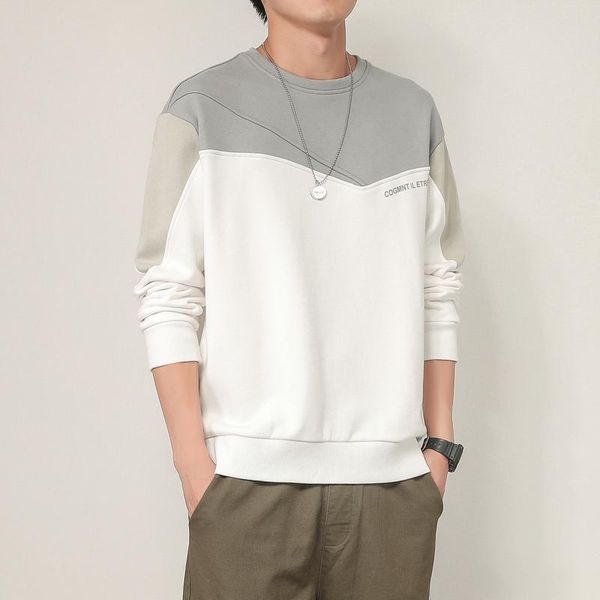 

men's hoodies & sweatshirts solid color sweatshirt men harajuku autumn spring hoody casual hoodie long sleeve, Black