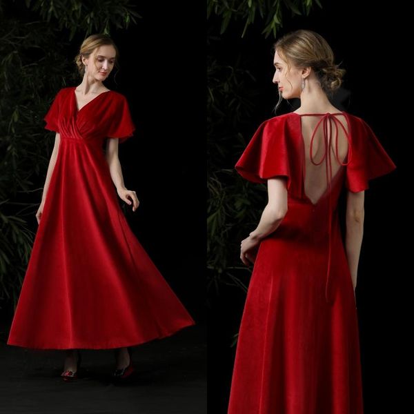 

party dresses backless velvet wholesale red evening dress women lady, White;black
