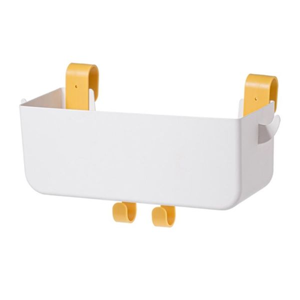 

hooks & rails 2021 compartment hook box plastic storage organizer bedside hanging basket punch free