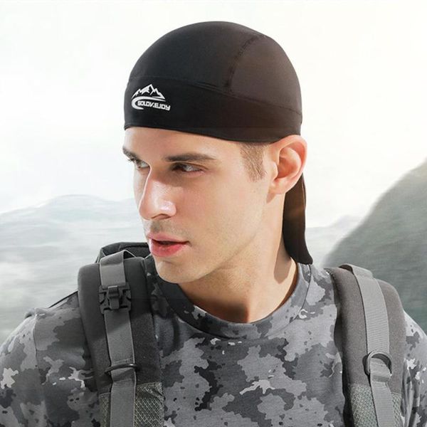 

cycling caps & masks quick dry cap scarf men's bandana summer cover hood dress men hat running pirate riding k6g6, Black