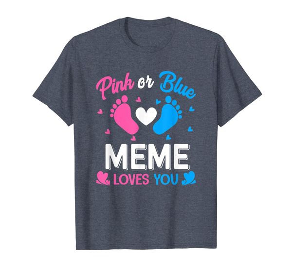 

pink or blue meme loves you gender reveal party t-shirt, White;black