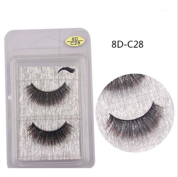 

1 pairs color dolls with false eyelashes short simulation natural curling dolls1