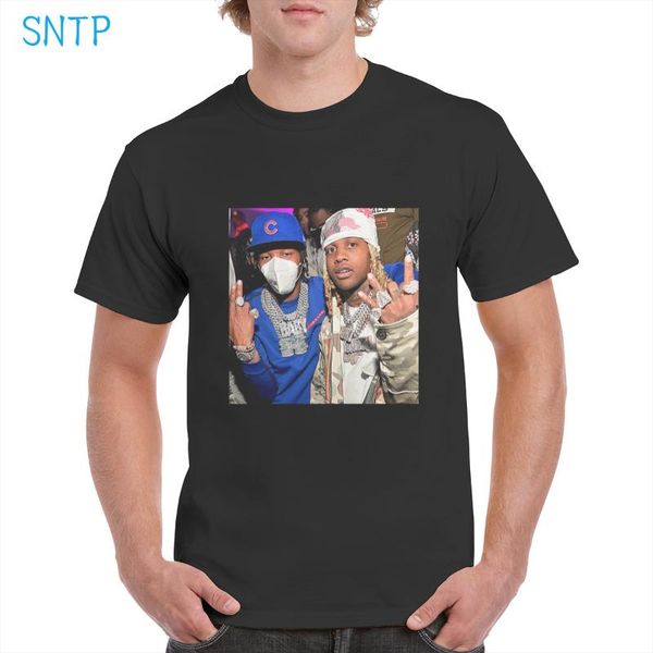 

men's t-shirts funny lil baby and durkio graphic t-shirt trending 90's t shirt 100% cotton female/man, White;black