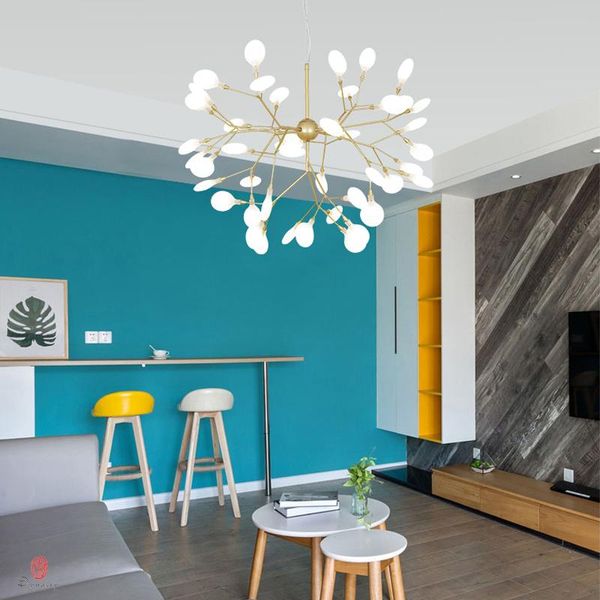 Lampada a sospensione moderna LED Firefly Branch Tree Apparecchio di illuminazione decorativa Lampada a sospensione a soffitto Lampadine G4 Lampade incluse