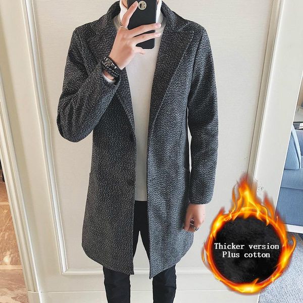 

men's trench coats nice autumn japanese snowflake men large size 5xl slim jacket long coat with cotton, Tan;black