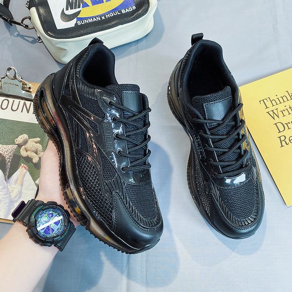 

2021 autumn men's front lace up low flying mh sneakers running sho, Black