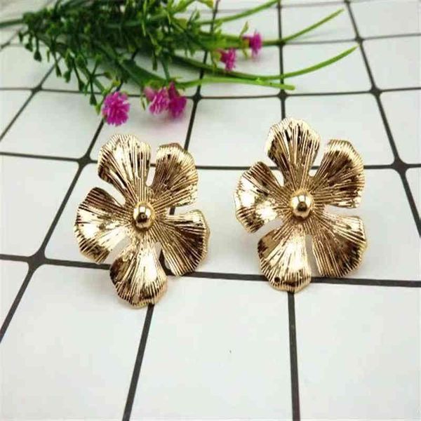 

fashion four flower chalcedony earrings s925 sterling silver original brand jewelry female gift, Golden