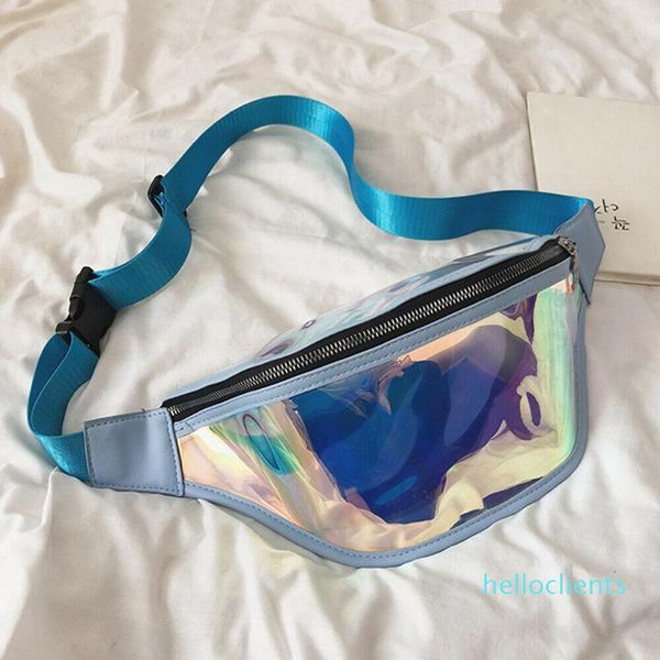 

fashion belt bum bag transparent clear punk holographic fanny pack laser waist pack