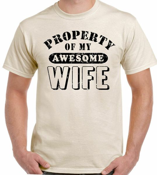 

amazing wife t-shirt property of my man funny valentine 40th, White;black
