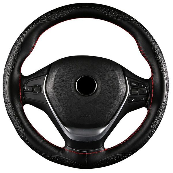 

37-38cm wheel cover genuine leather fashion car steering steering-wheel braid with needle covers