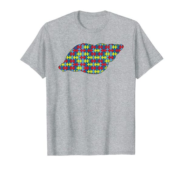 

clam autism awareness kids shellfish puzzle day mom gift t-shirt, White;black