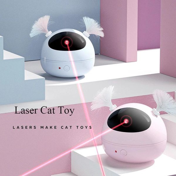 

automatic cat toys two-headed teasing stick 360Â° irregular rotation interactive smart pet led laser dog toy