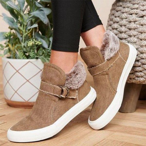 

boots women ankle flat shoes woman booties vintage pu leather autumn winter warm shoe chaussures femme zapatos mujer sapatonh068, Black