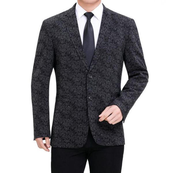 

men's suits & blazers men black gray spring autumn slim fit suit jacket single breasted notched collar design outfits male smart casual, White;black