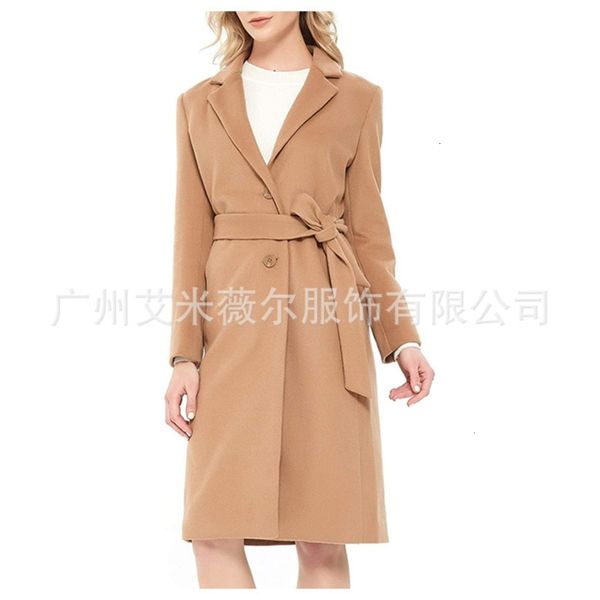 

women's jackets coats autumn and winter woolen overcoat hq13, Black;brown