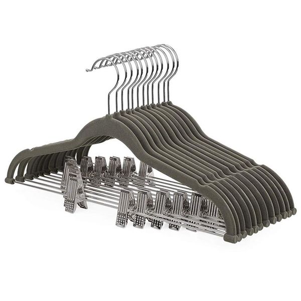 

hangers & racks clothes hanger clothing organizer with movable clips 360 dgree rotating hook no-slip children rack