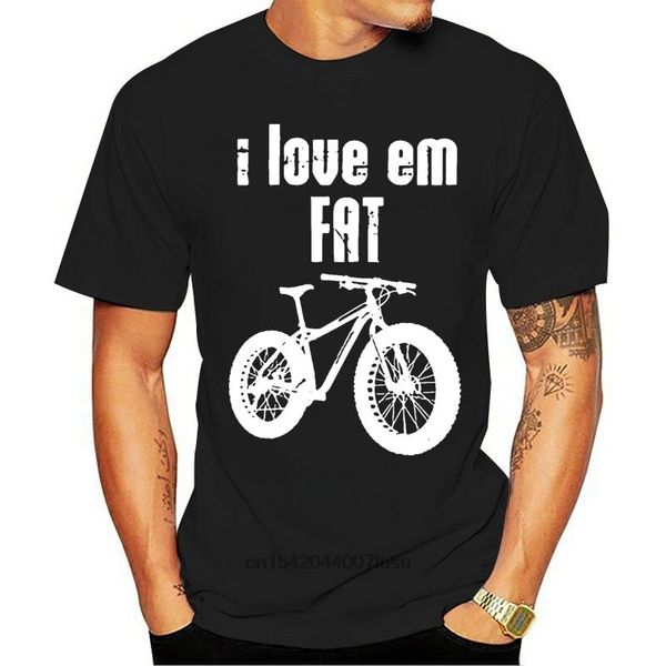 

men's t-shirts men shirt mens i love em fat t mountain bike tires tee, White;black