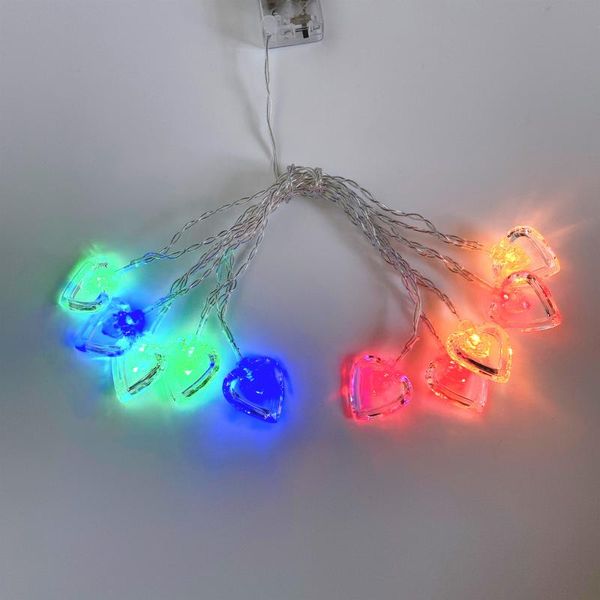 

strings christmas gift string fairy lights heart-shaped led garland for merry year gifts decorations