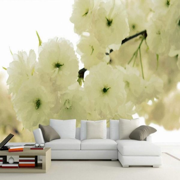 

wallpapers drop custom po wallpaper beautiful fresh pear tree living room balcony decoration backdrop