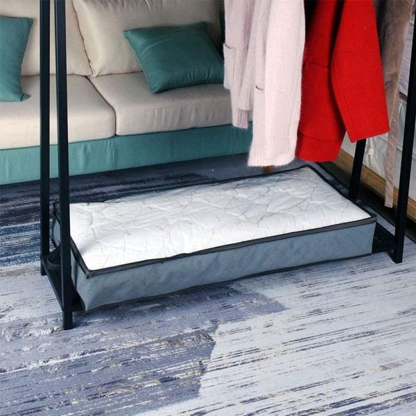 

rectangle storage bag under bed quilt organizer clothing blanket divider case non-woven fabric dust cover cloths organizers & wardrobe
